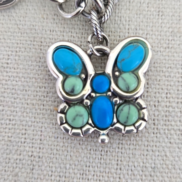 Brighton Silver and Turquoise Charm Bracelet - Picture 3 of 9